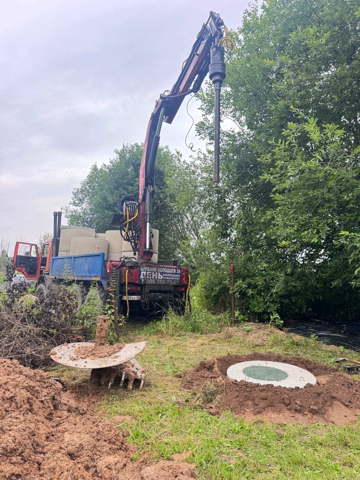 Трехкамерный септик 3/3/3 кольца в Путятино, Путятино, Волоколамский
